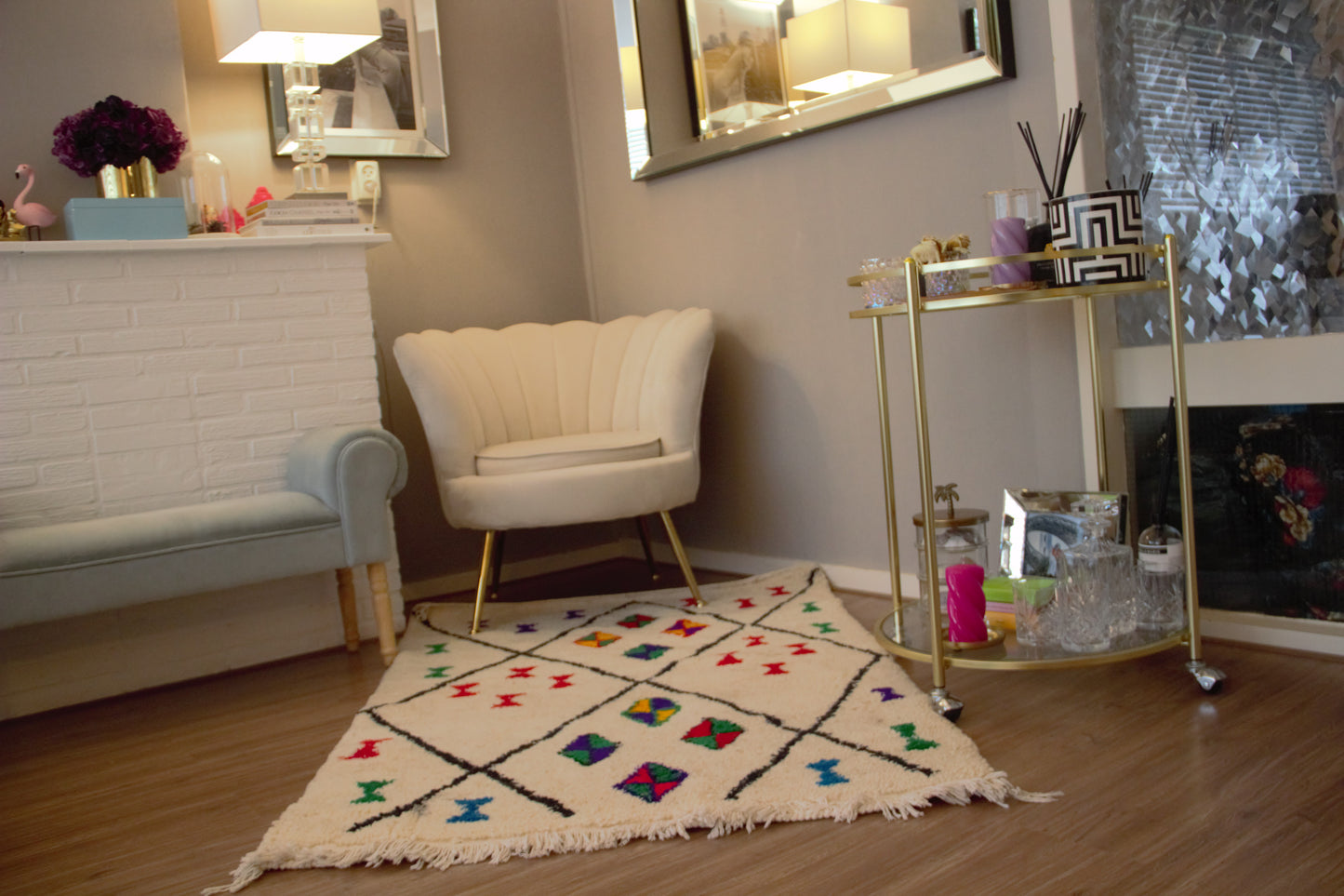 Berber Vloerkleed "Ziri" – Handgemaakt in Fes